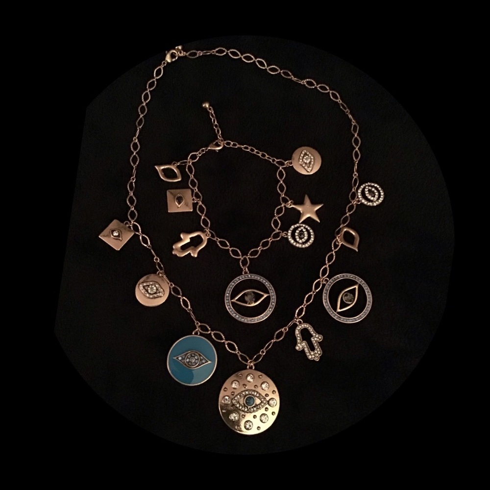 Evil Eye Charm Necklace - Picture 8 of 9